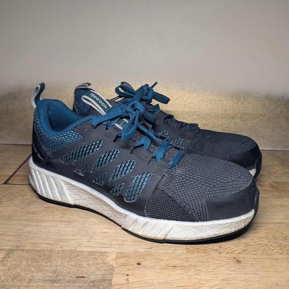 Reebok Floatride Energy Work Composite Toe Shoes RB314 Grey Teal Womens 8.5W